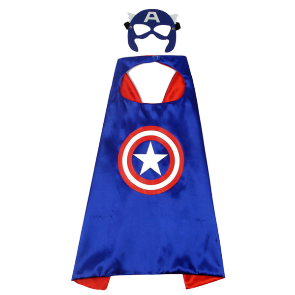 Superhelt Lang Kappe og Maske for Barn Halloween Leke Gaver E