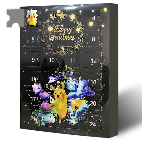 Pikachu Blind Box, Julkalender med Leksaker, 24 st Pikachu Figurer, Julkalender 2024
