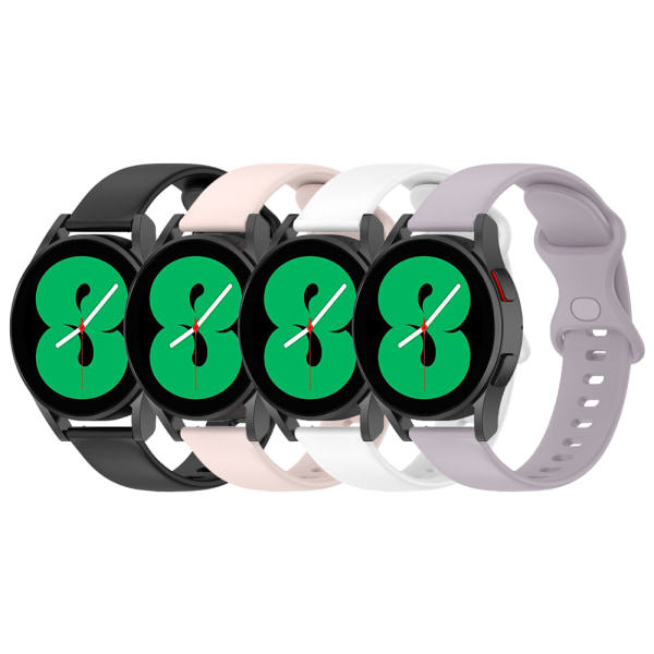 För Samsung Galaxy Watch4/Galaxy Watch4 Silica Gel Armband pink 20MM large size