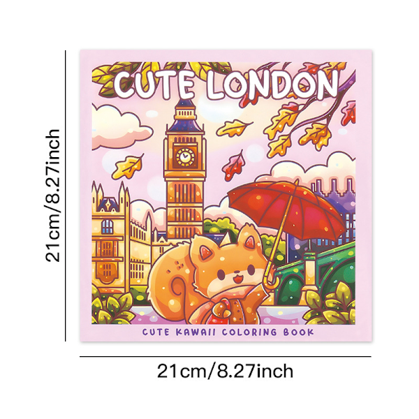 Spooky Cutie Malebog for Voksne Teenagere med Kawaii Væsner, Paperback D