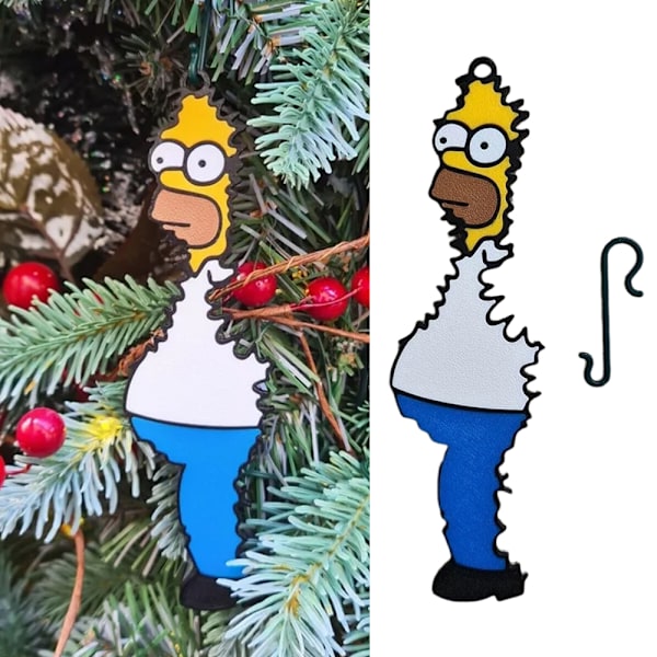 Homer Simpson Julgranspynt 2D Akryl Simpsons Meme Prydnad
