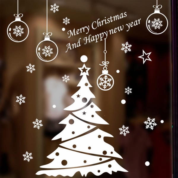 Christmas Snowflake Window Clings Stickers Dekal för nyår