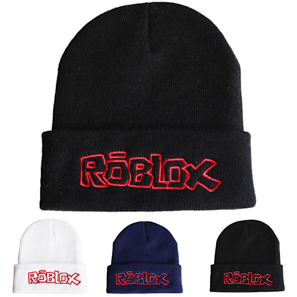 ROBLOX Dame Herre Vinter Varm Strikket Beanie Elastisk Skilue Gave Black