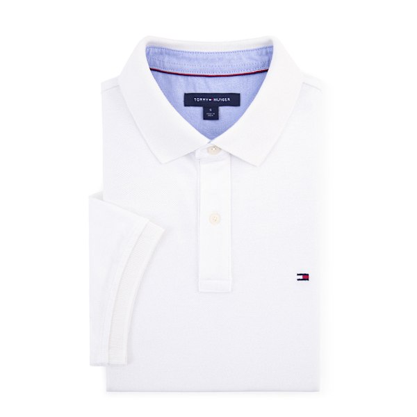 Tommy Miesten Muoti Printtipaita Rento Löysä Istuvuus Mukava Kevyt Hengittävä Lyhythihainen Kaulusnapit T-paita Pusero Topit White XL