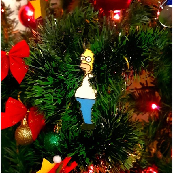 Homer Simpson Julgranspynt 2D Akryl Simpsons Meme Prydnad