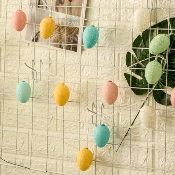 Easter Egg Light String Fairy Cracked Egg Lamp Party för hemmet