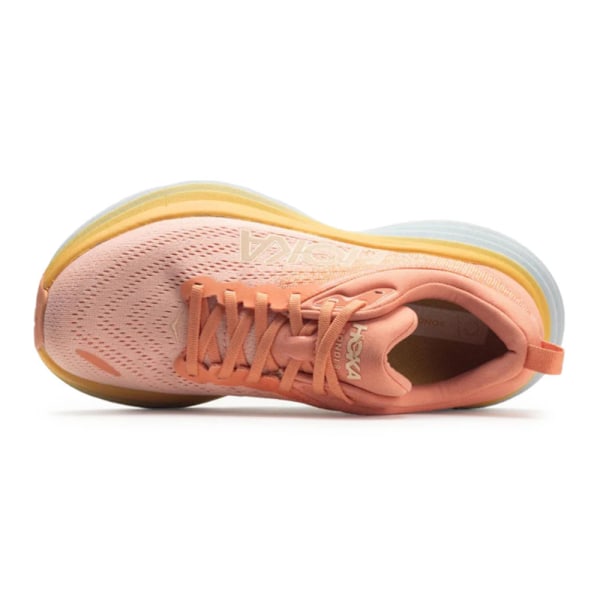 HOKA ONE ONE Bondi 8 Textile Damskor Lågtoppiga Löparskor för Asfalt Yellow Pink 36