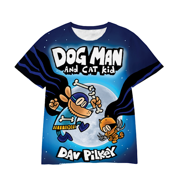 DOG MAN 3D-tryckta kortärmade T-shirts Casual Toppar Barn Pojkar Flickor T-shirts #7 160cm