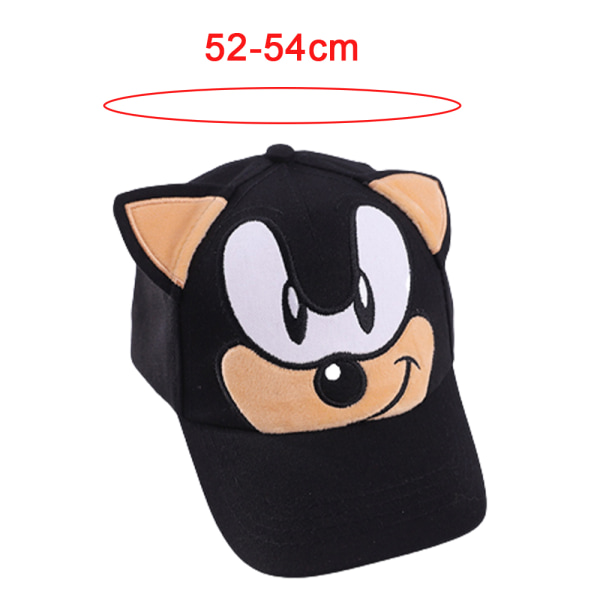 Sonic Hedgehog Kids Cartoon Baseball Cap Sport Hat Justerbar black