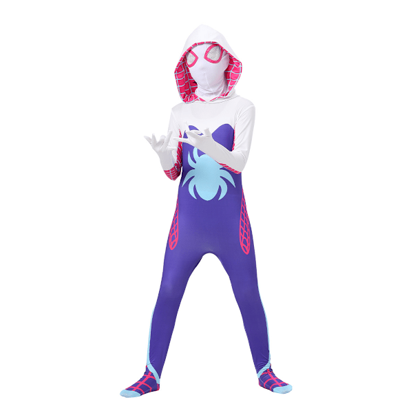 Cosplay Life Gwen Stacy Cosplay Kostym Lycra Tyg Bodysuit Halloween Spider-Man 110cm