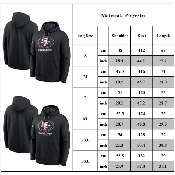 Miesten Crucial Catch Club -vetopaita huppari San Francisco 49ers collegepaita 2XL