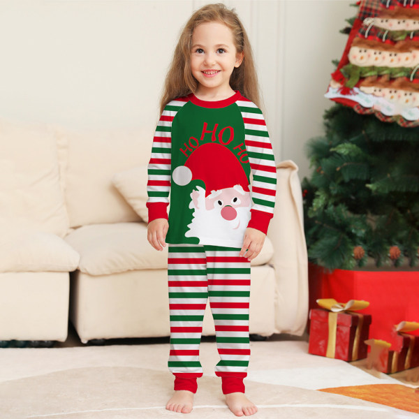 Santa Christmas PJs Familjematchande nattkläder för barn Set Kids 3T