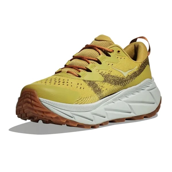 HOKA ONE ONE Skyline Float X Herrskor Låg-Topp Vägspringande Träningsskor Stretch-Stickade Vandringsskor Yellow 40