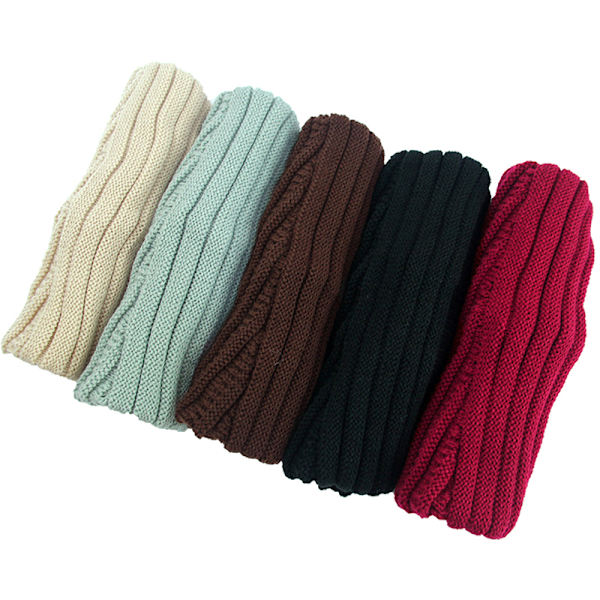 Huvudbonad Dam Beanie Varm Stickad Mössa Söt Mössa för Kallt Väder black