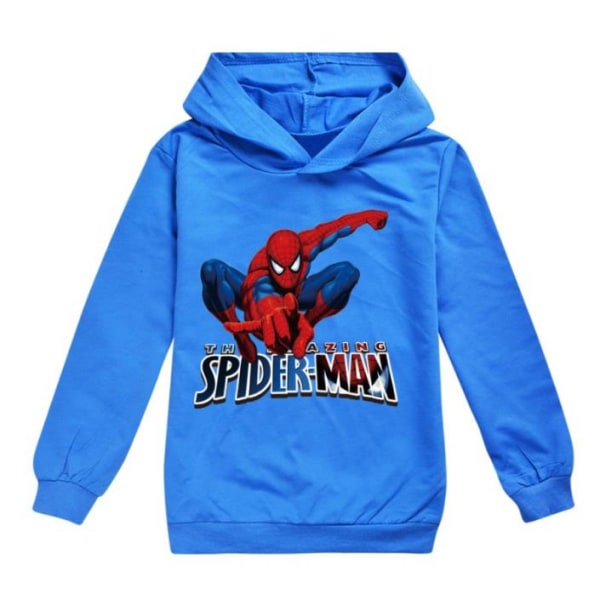 Spider-Man 3D-tryck barn hoodie jacka kappa tecknad långärmad blue 130cm