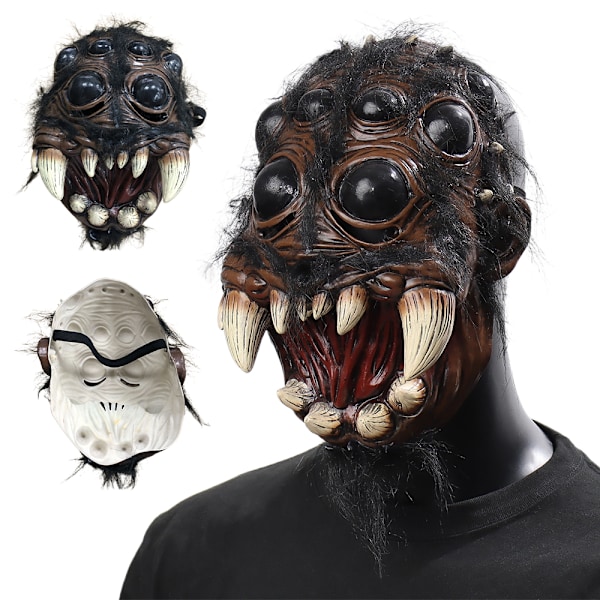 Halloween-kostym, Skräck, Krypande Spindelmask, Cosplay, Läskig Djurhjälm, Halloweenfest, Kostymrekvisita, Mask
