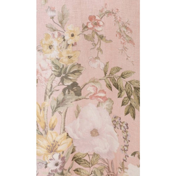 Dame V-hals Boho Blomstret Ærmeløs Midi Kjole Strand Sommer Ferie Sommerkjole Pink M