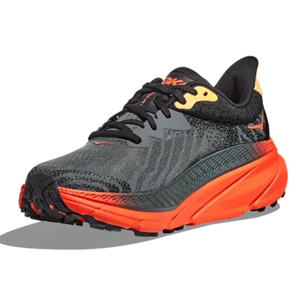 HOKA ONE ONE Challenger ATR 7 Herrskor Lågprofil Löpskor för Asfalt Black+Orange 44.5