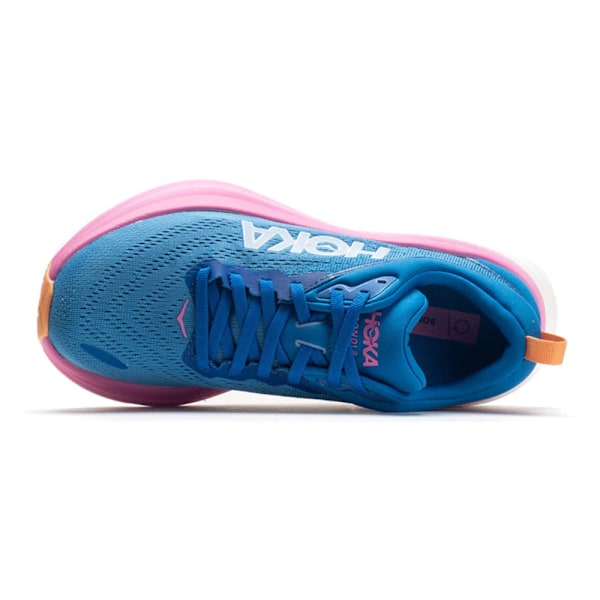 HOKA ONE ONE Bondi 8 Textile Damskor Lågtoppiga Löparskor för Asfalt Blue Pink 38