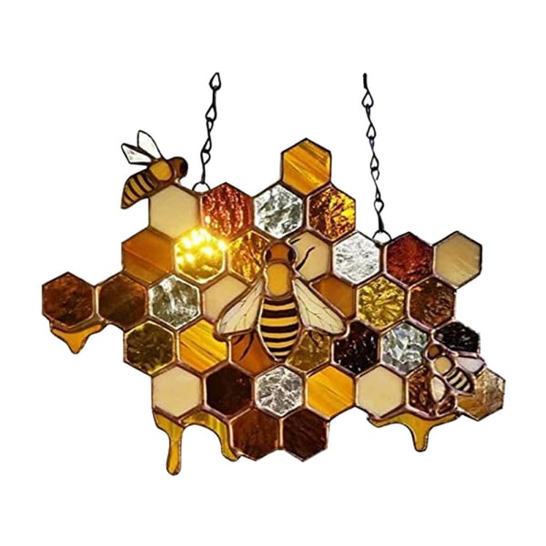 Bee Art Decor Wall Trädhängande hänge Söt prydnadshantverk 1