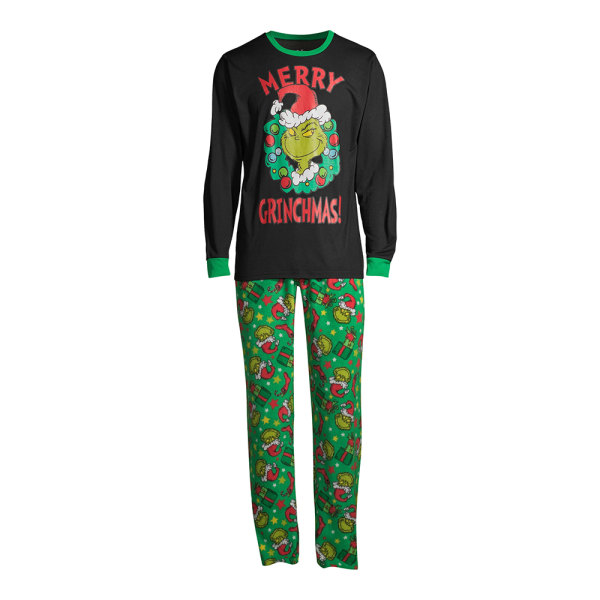 Julpyjamas Pappa Mamma Barn Grinch Kostym Sovkläder Outfits Dad L