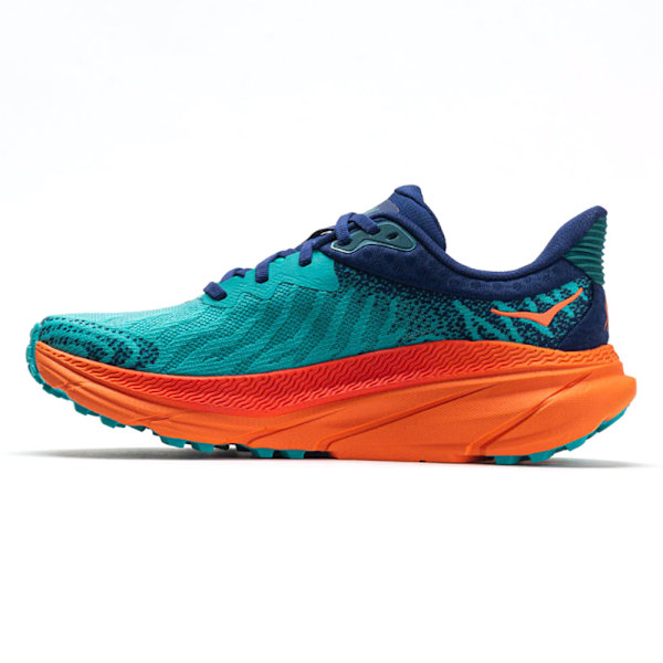 HOKA ONE ONE Challenger ATR 7 Herrskor Lågprofil Löpskor för Asfalt Blue + Orange 43