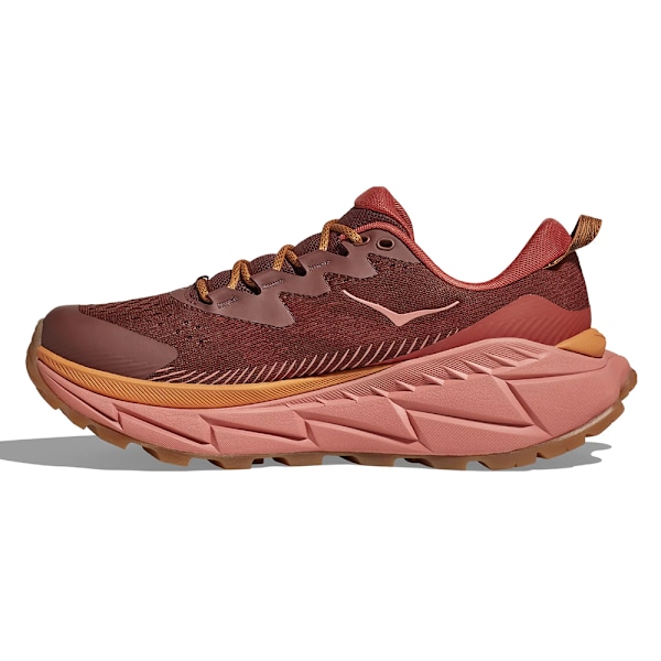 HOKA ONE ONE Skyline Float X Damskor Låg-Topp Vägspringande Träningsskor Stretch-Stickade Vandringsskor Brown Red 37