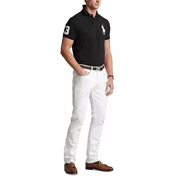 PoloRalphLauren Herrarnas Klassiska Passform Kortärmad Poloshirt Casual Golf Poloshirts Black S