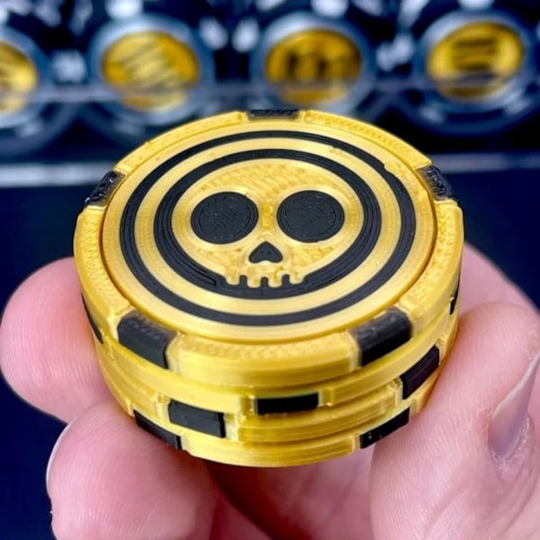 Chips Stack Magnetisk Fidget Slider, Haptisk Mynt Fidget Leke Stress Angst Lindring A