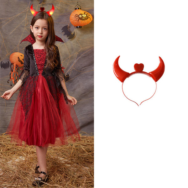 Halloween Kid Princess Dress Skräck Vampyr mantel Kostym Outfit gilrs 160cm