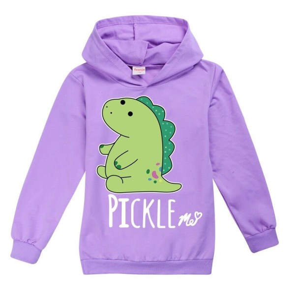 Pickle Me Animal Hoodie Sweatshirt Barn Hooded Pullover Toppar purple 160cm