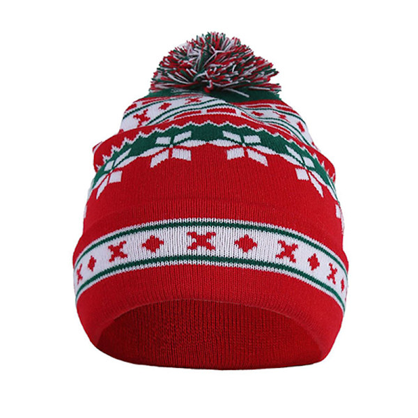 Jul Herr Dam Kabel Stickad Bobble Mössa Varm Vinter Pom Wooly Cap