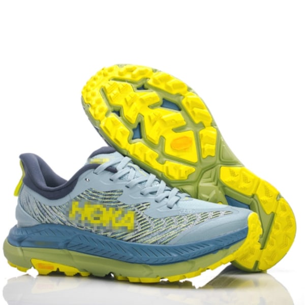 HOKA ONE ONE Mafate Speed 4 Mesh Herr Löparskor Låg Profil Light Blue Yellow 39