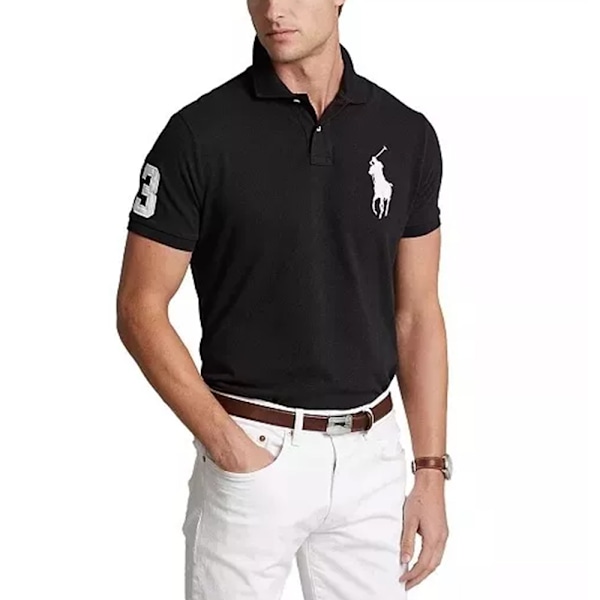 PoloRalphLauren Herr Classic Fit Kortärmad Poloshirt Black M