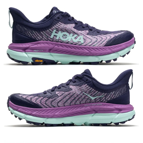 HOKA ONE ONE Mafate Speed 4 Mesh Lågprofil Löparskor för Kvinnor Purple Blue 36