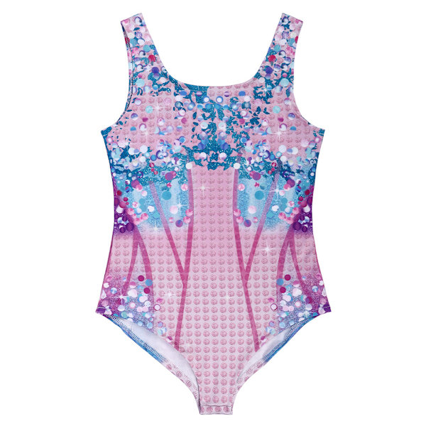 Flickors Taylor Swiftie En-delad Baddräkt, Barnens Älskares Åtsittande Kläder, Prestandakläder, Åtsittande Jumpsuit Konsert 130cm