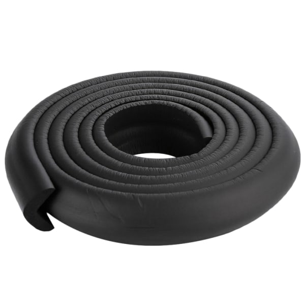 Kant- og hjørnebeskyttelse for møbler, bord og peiser black 2M