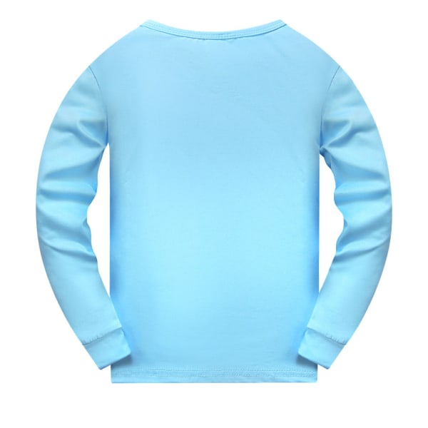 Stitch flickor kostym vår och höst barn hemmakläder pyjamas set light blue 130cm