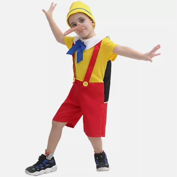 Lasten Pinocchio-asu Karnevaalijuhliin Esitysasut Lasten Hauska Sirkus Pukeutuminen 3-14 vuotta XL