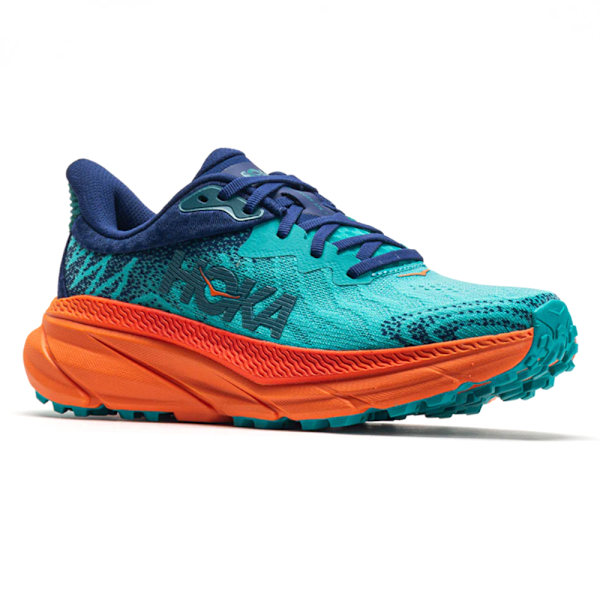 HOKA ONE ONE Challenger ATR 7 Damskor Lågprofil Löpskor för Asfalt Blue + Orange 36