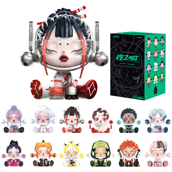 Pop Mart Labubu The Monsters City of Night Series Labubu Blind Box Samlefigur Tilfeldig Samleobjekt Kreativ Gave (1 Blind Box, 9cm)