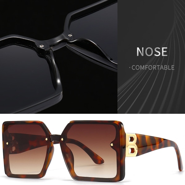 Populära retrosolglasögon för damer i överdimensionerade fyrkantiga  solglasögon Bright black 977a | Bright black | Fyndiq
