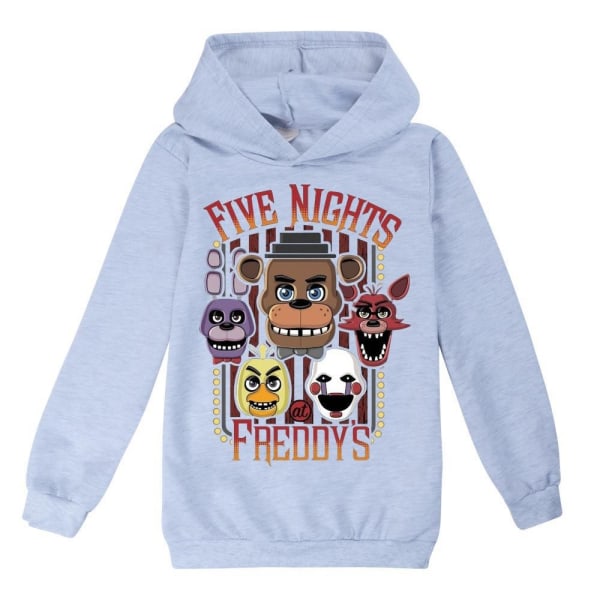 Barn Pojkar Tecknad FNAF Five Night At Freddy's Printed långärmad hoodie Pullover Tröja med huva Grey 150cm