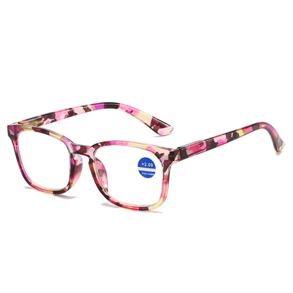 Dam designer läsglasögon för damer +1,0 1,5 2,0 3,0 3,5 4,0 överdimensionerade glasögon Purple Frame,+100