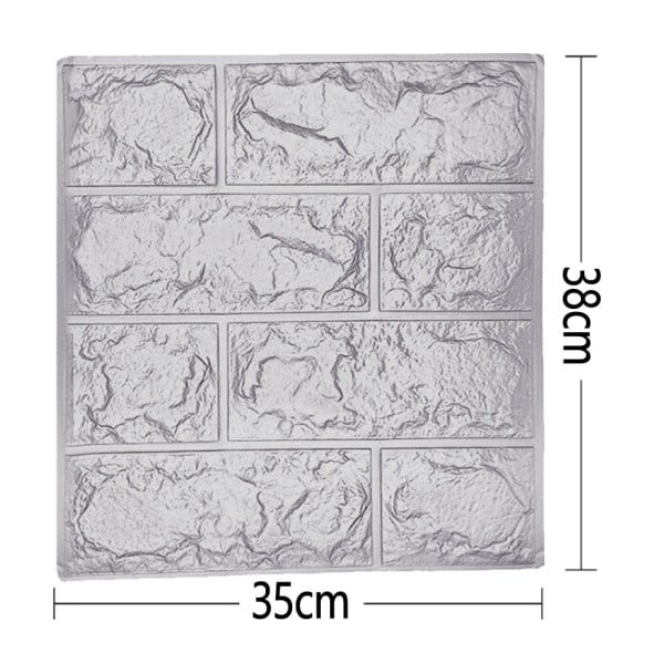 10 ST 3D väggklistermärken självhäftande tapetkonst väggpaneler marble grey 10PCS