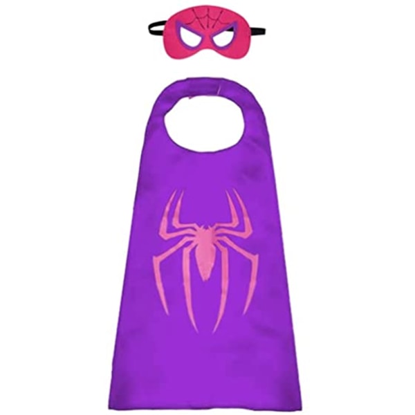 Superhelt Lang Kappe og Maske for Barn Halloween Leke Gaver F