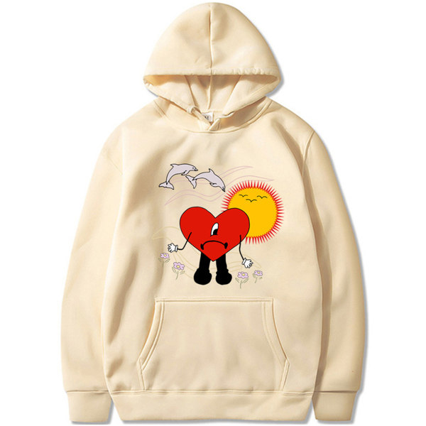 Bunny Merch Bad un verano sin ti Novelty Hooded Sweater Women Khaki S