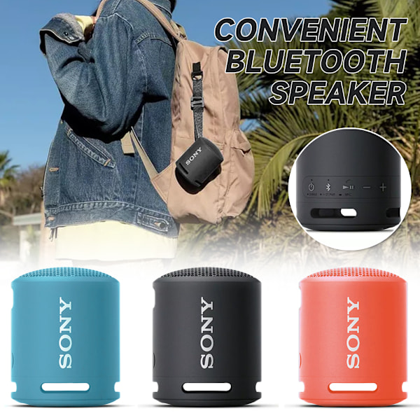 Sony SRS-XB13 Kannettava Vedenkestävä Langaton Bluetooth-kaiutin Uusi Red