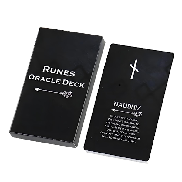 26 stk. Tarotkort, Runer Oracle Deck, Spådom Spirituelle Kort Brettspill