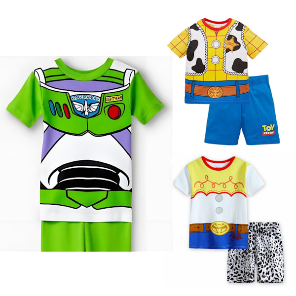 Barn Flickor Pojkar Toy Story Woody Jessie Buzz Lightyear Sommar Pyjamas Nattkläder #2 110cm